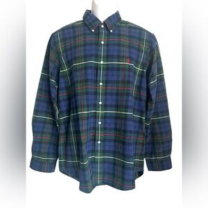Ralph Lauren Blue and Green Casual Button Down Shirt